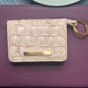 Brahmin leather small wallet with key ring